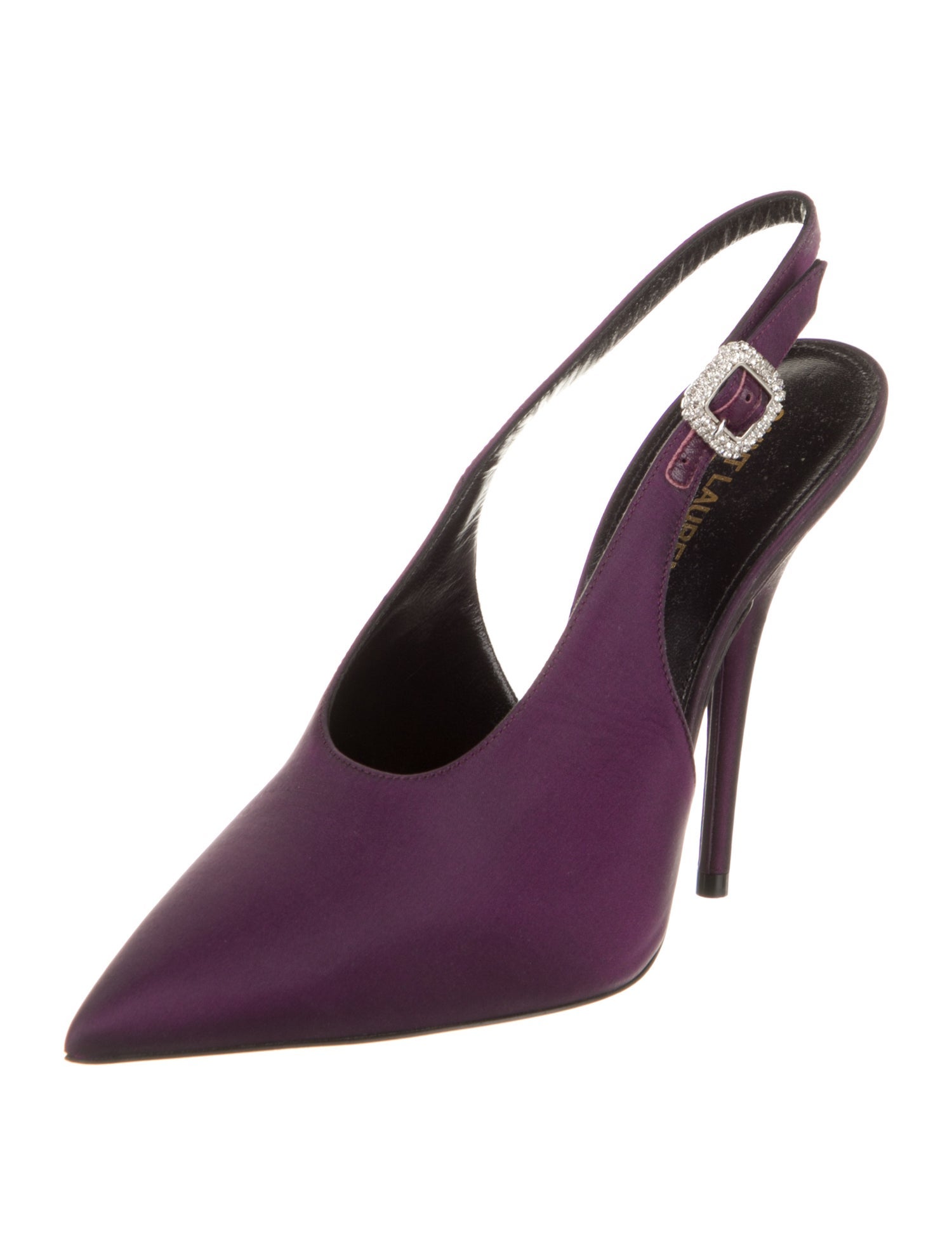 Saint Laurent Crystal Embellishments Slingback Pumps